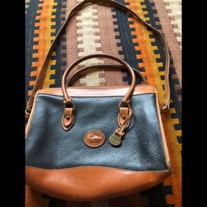 Classic Dooney and Burke Blue and Tan Purse